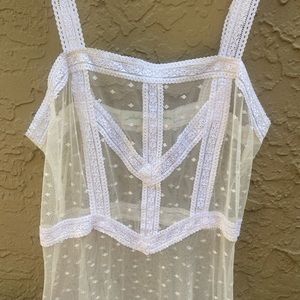 Sheer lace maxi slip dress by Staring at Stars XS